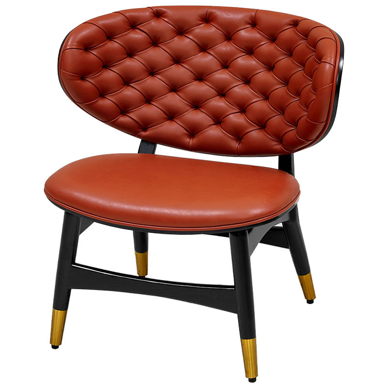 Кресло Chaney Armchair Паприка Черный Золотой Кресло Chaney Armchair Паприка Черный Золотой в Челябинске | Loft Concept