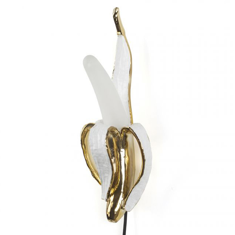 Бра Seletti Banana Lamp Phooey Глянцевое золото Белый в Челябинске | Loft Concept 