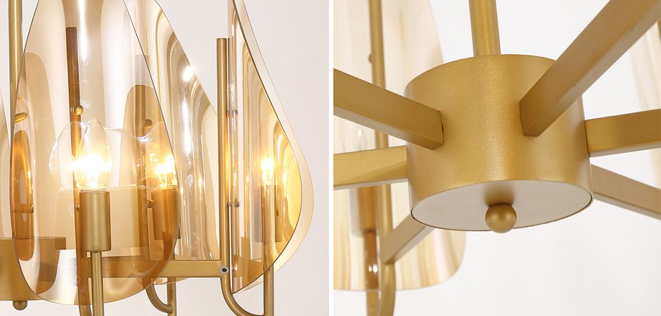 Люстра Chandelier Max Ingrand Fontana Arte Amber glass Люстра Chandelier Max Ingrand Fontana Arte Amber glass - Loft-Concept в Челябинске