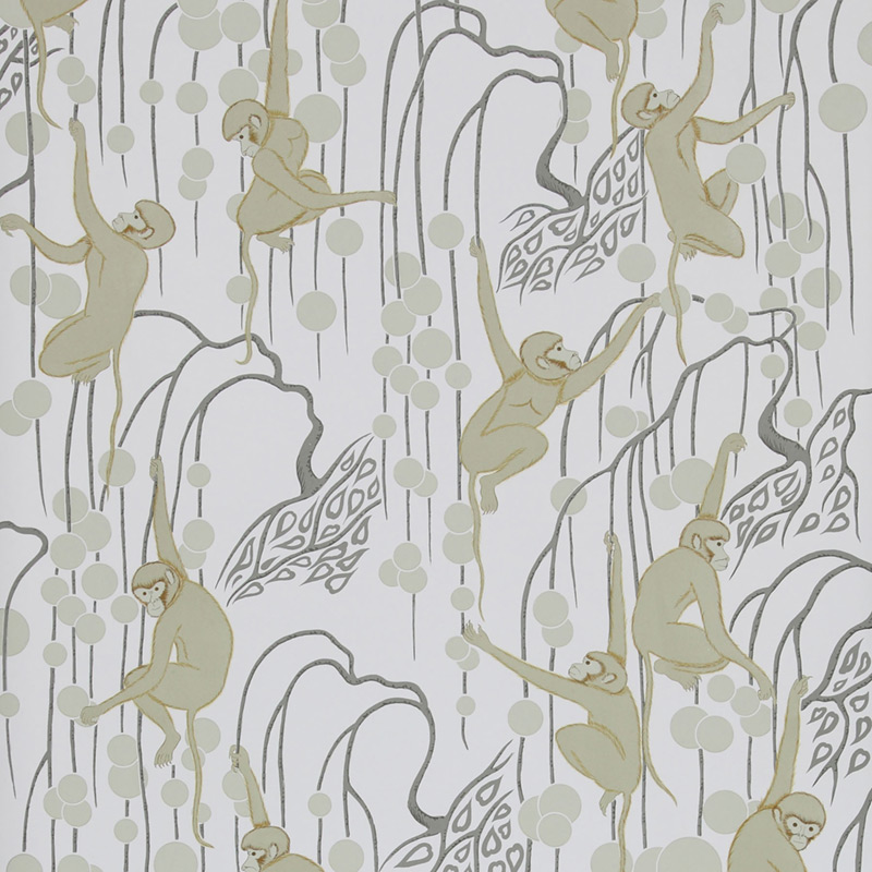 Обои ручная роспись Deco Monkeys Biscuit on dyed paper Обои ручная роспись Deco Monkeys Biscuit on dyed paper в Челябинске | Loft Concept