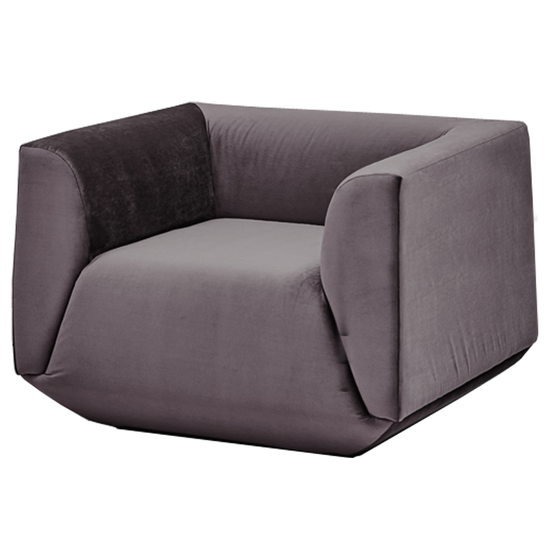 Armchair Cube Gray Lilac Большое Кресло Куб Баклажан Armchair Cube Gray Lilac Большое Кресло Куб Баклажан в Челябинске | Loft Concept