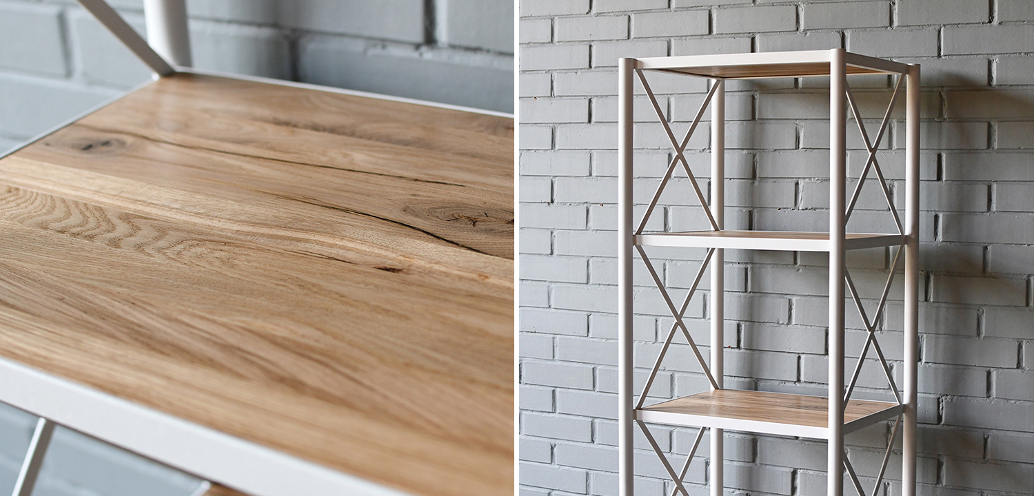 Стеллаж Pheobe White Industrial Metal Rust Rack - фото №1