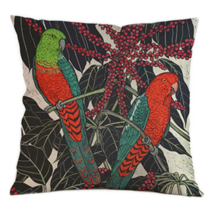 Декоративная подушка Tropical Parrots Декоративная подушка Tropical Parrots в Челябинске | Loft Concept