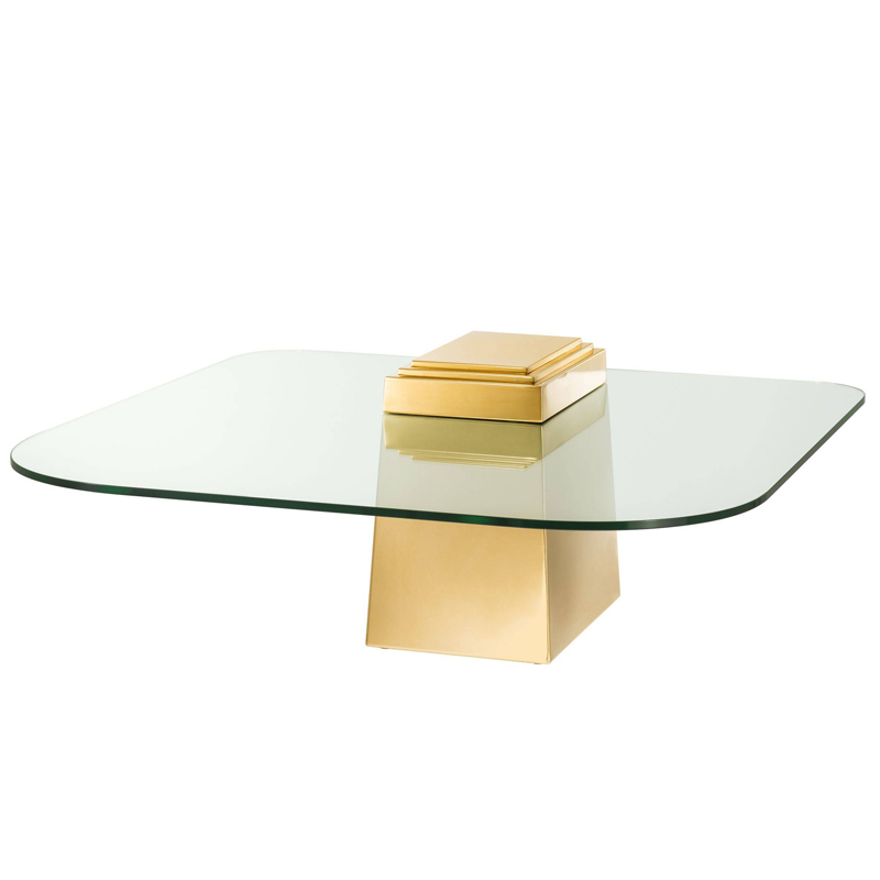 Кофейный стол Eichholtz Coffee Table Orient Gold Глянцевое золото Прозрачный Кофейный стол Eichholtz Coffee Table Orient Gold Глянцевое золото Прозрачный в Челябинске | Loft Concept