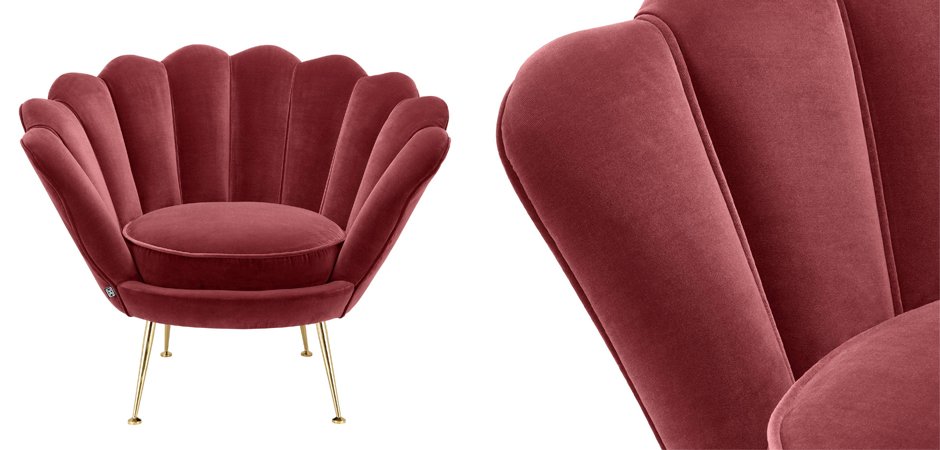 Кресло Eichholtz Chair Trapezium Wine Red Кресло Eichholtz Chair Trapezium Wine Red - Loft-Concept в Челябинске