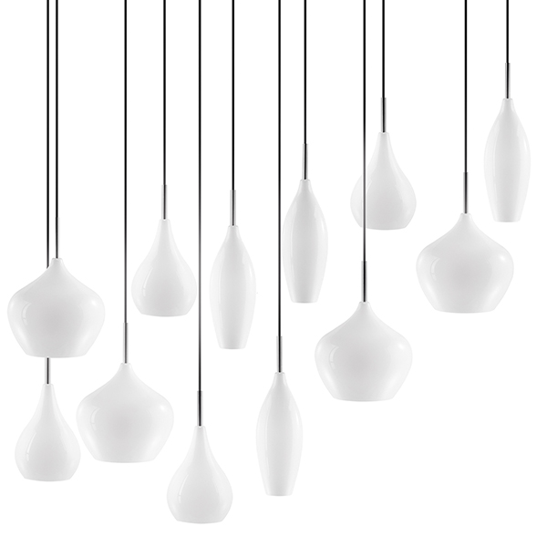 Люстра Candiano Milk 12 Light Белый Хром Люстра Candiano Milk 12 Light Белый Хром в Челябинске | Loft Concept