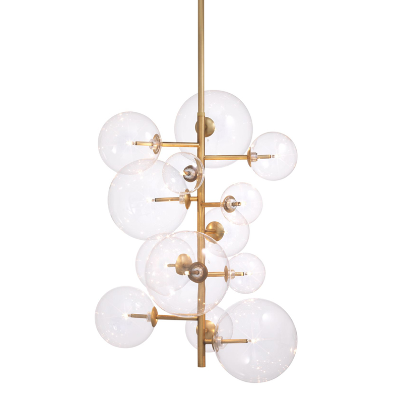 Люстра Eichholtz Chandelier Ezra Brass Латунь Античная полированная Прозрачный Люстра Eichholtz Chandelier Ezra Brass Латунь Античная полированная Прозрачный в Челябинске | Loft Concept