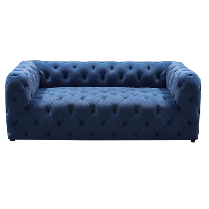 Диван Soho tufted blue velor Синий Диван Soho tufted blue velor Синий в Челябинске | Loft Concept