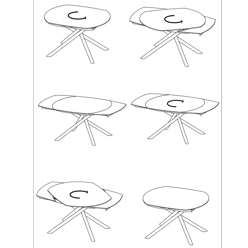 Стол обеденный раскладной круглый Folding Ceramic Table Стол обеденный раскладной круглый Folding Ceramic Table в Челябинске