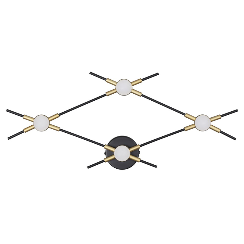 Бра Ake Rhombus Sconce Черный Белый Золотой Бра Ake Rhombus Sconce Черный Белый Золотой в Челябинске | Loft Concept
