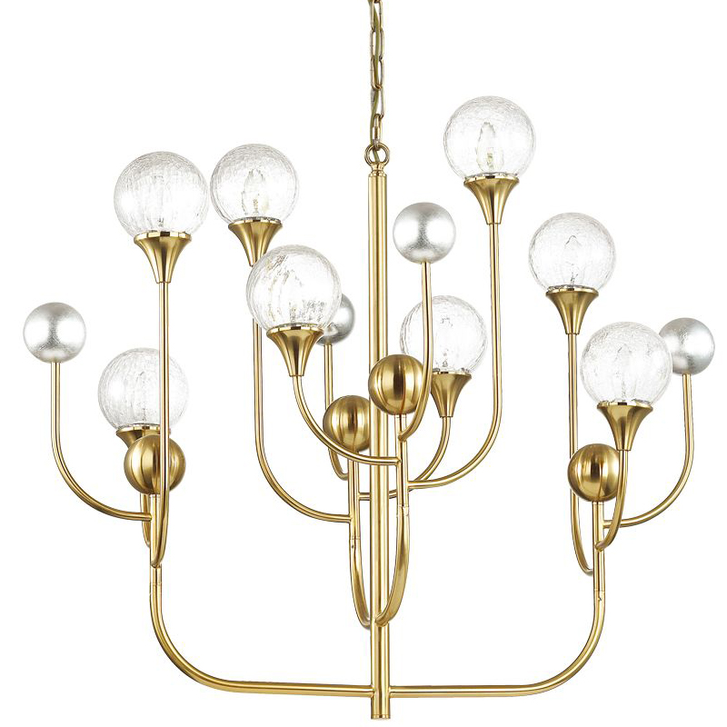 Люстра Benniga Chandelier 8 Золотой Прозрачный (Transparent) Люстра Benniga Chandelier 8 Золотой Прозрачный (Transparent) в Челябинске | Loft Concept