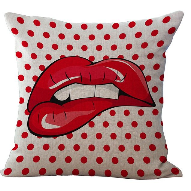 Декоративная подушка Lips and Face #2 Мульти Декоративная подушка Lips and Face #2 Мульти в Челябинске | Loft Concept