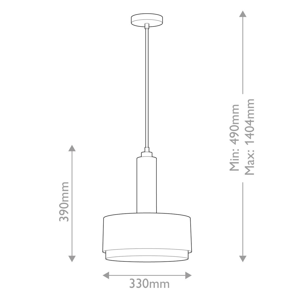 Подвесной светильник цилиндрический с белым плафоном Hinkley в Челябинске