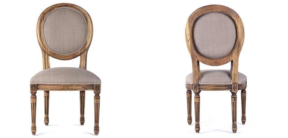 Стул REGENCY MEDALLION CHAIR Brown Linen Стул REGENCY MEDALLION CHAIR Brown Linen - Loft-Concept в Челябинске