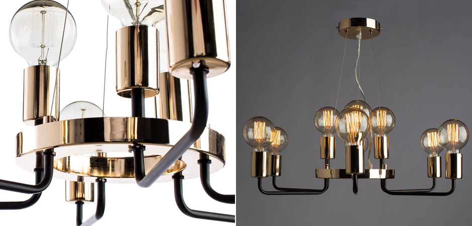 Люстра Loft Industrial Glossy Gold Люстра Loft Industrial Glossy Gold - Loft-Concept в Челябинске