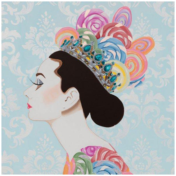 Картина Audrey with Lollipop Crown Мульти Картина Audrey with Lollipop Crown Мульти в Челябинске | Loft Concept