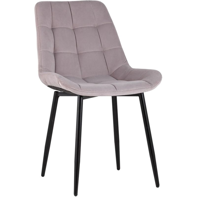 Стул NANCY Chair Пыльно-Розовый Велюр Розовый пастельный Черный Стул NANCY Chair Пыльно-Розовый Велюр Розовый пастельный Черный в Челябинске | Loft Concept