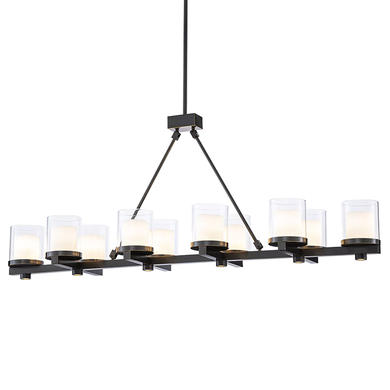 Люстра Eichholtz Chandelier Donovan Черный Прозрачное Стекло Темная бронза Люстра Eichholtz Chandelier Donovan Черный Прозрачное Стекло Темная бронза в Челябинске | Loft Concept