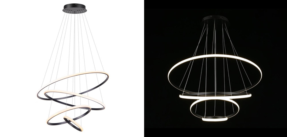 Люстра Ring Horizontal Trio black 80+60+40+20 Люстра Ring Horizontal Trio black 80+60+40+20 - Loft-Concept в Челябинске