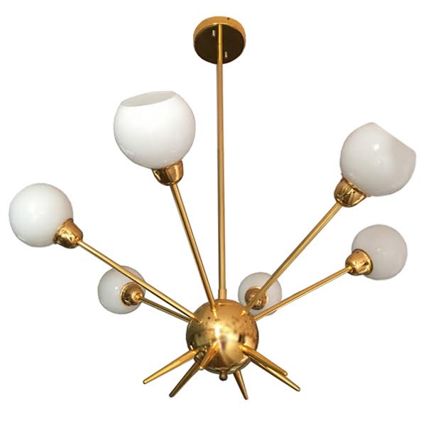 Люстра Mace Chandelier Глянцевое золото Белый Люстра Mace Chandelier Глянцевое золото Белый в Челябинске | Loft Concept