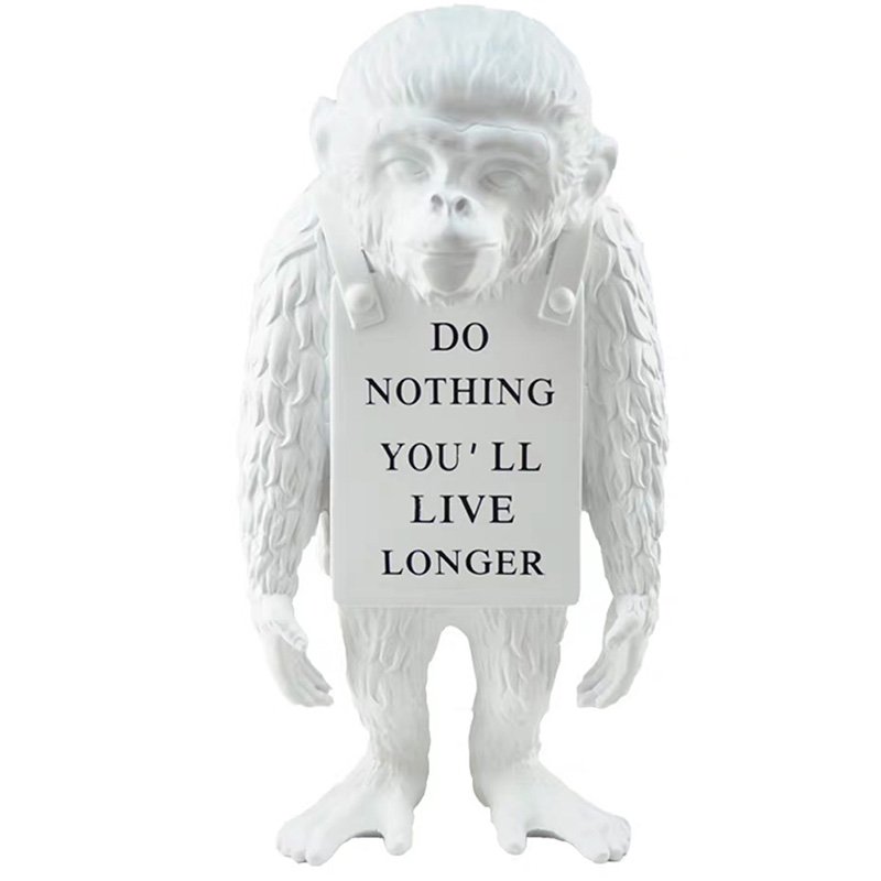 Статуэтка Banksy Lying Monkey White Белый Статуэтка Banksy Lying Monkey White Белый в Челябинске | Loft Concept