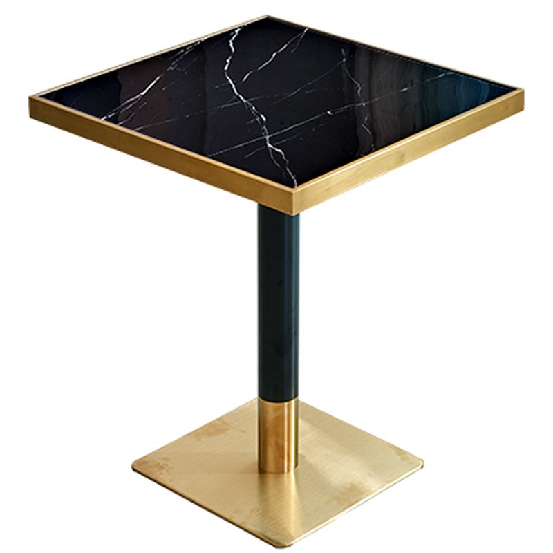 Обеденный стол Bjorn Table Square Черный Латунь сатинированная Обеденный стол Bjorn Table Square Черный Латунь сатинированная в Челябинске | Loft Concept
