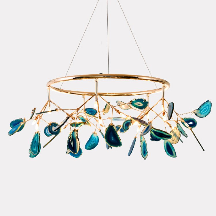 Люстра Crown of Agate Глянцевое золото Люстра Crown of Agate Глянцевое золото в Челябинске | Loft Concept