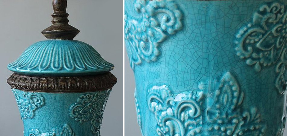 Кубок с крышкой керамика Turquoises Cup Кубок с крышкой керамика Turquoises Cup - Loft-Concept в Челябинске