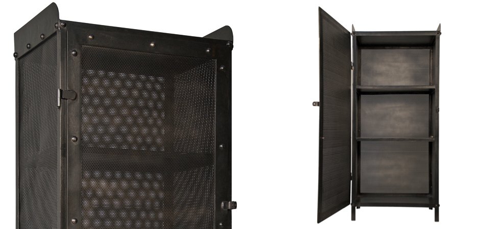 Буфет Industrial Loft Dark Metal Tall Cabinet Буфет Industrial Loft Dark Metal Tall Cabinet - Loft-Concept в Челябинске