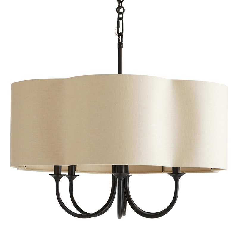 Люстра Vitorino Black Chandelier Бежевый Черный Люстра Vitorino Black Chandelier Бежевый Черный в Челябинске | Loft Concept