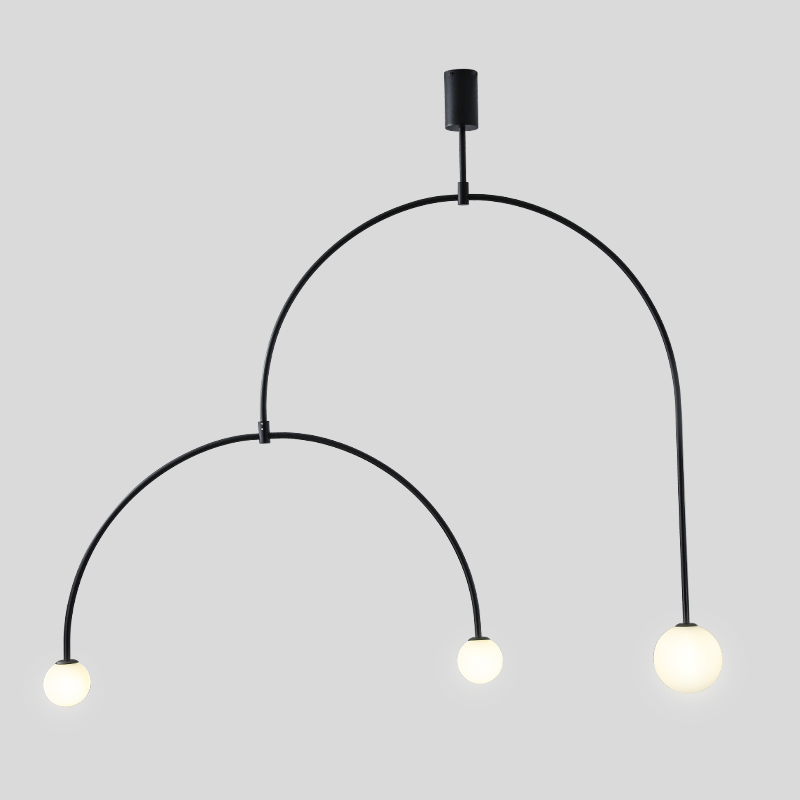 Люстра Fontana Amorosa Three Black Черный Белый Люстра Fontana Amorosa Three Black Черный Белый в Челябинске | Loft Concept