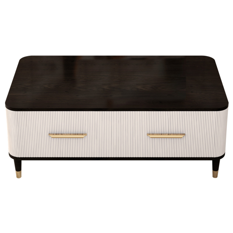Birmingham Textured Coffee Table White Коричневый Молочный Birmingham Textured Coffee Table White Коричневый Молочный в Челябинске | Loft Concept