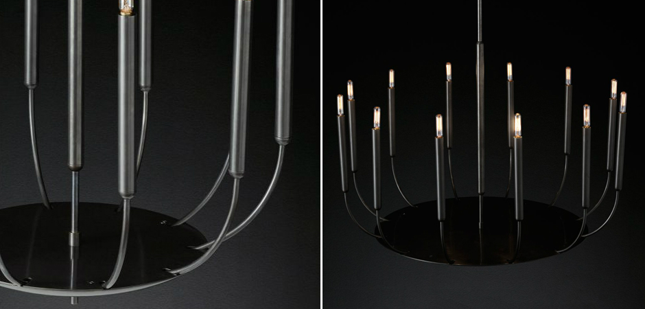 Люстра RH Quenouilles Round Chandelier black Люстра RH Quenouilles Round Chandelier black - Loft-Concept в Челябинске