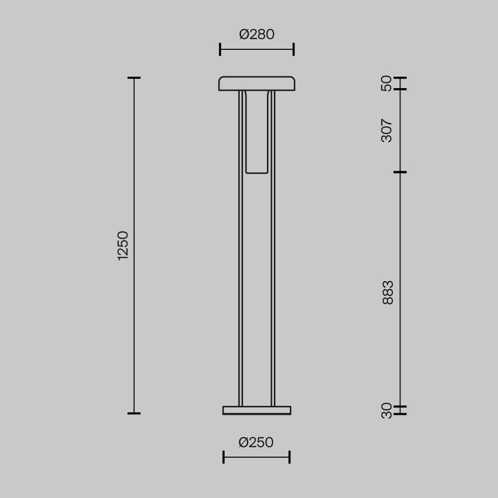 Напольный торшер светодионый Ikebana Black 3000К 24Вт в Челябинске