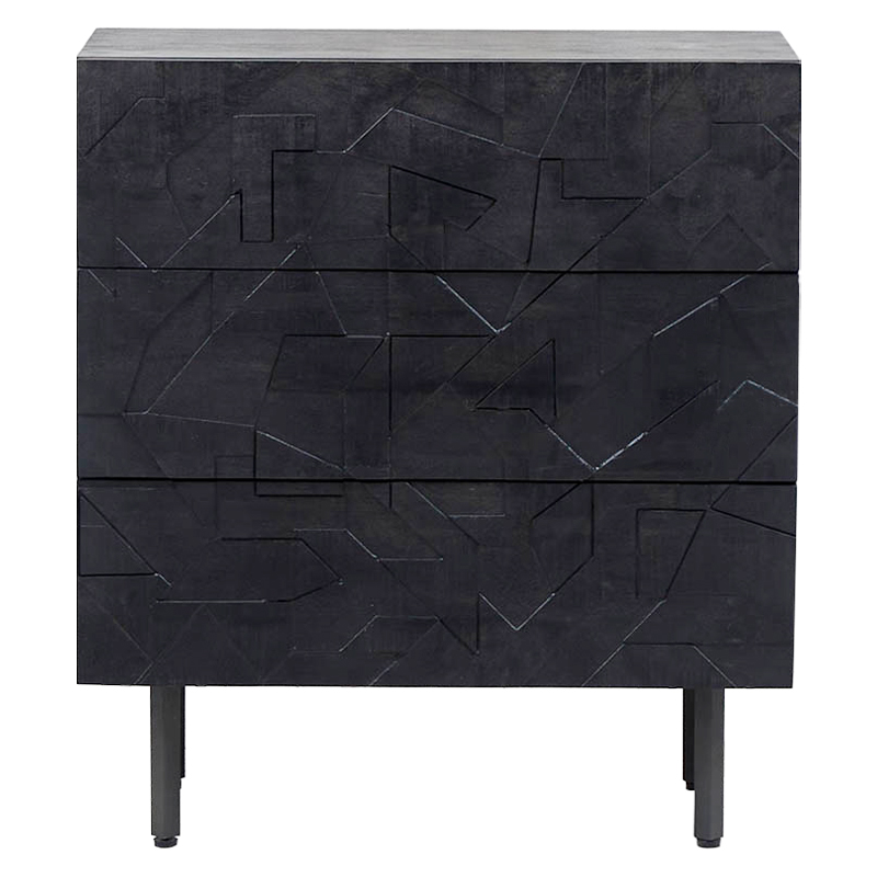Комод Polygonal Ornament Chest of Drawers M Черный Комод Polygonal Ornament Chest of Drawers M Черный в Челябинске | Loft Concept