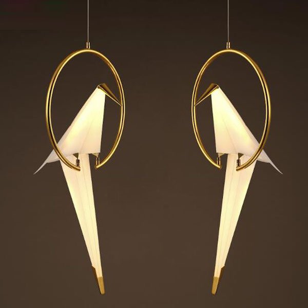 Подвесной светильник Origami Bird Pendant Бежево-серый Подвесной светильник Origami Bird Pendant Бежево-серый в Челябинске | Loft Concept