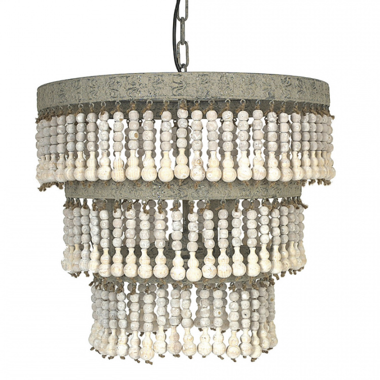 Люстра Bohho chandelier Белый Серый Люстра Bohho chandelier Белый Серый в Челябинске | Loft Concept