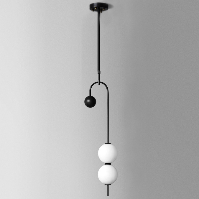 Люстра Balance Beads Superiority Черный Белый Люстра Balance Beads Superiority Черный Белый в Челябинске | Loft Concept