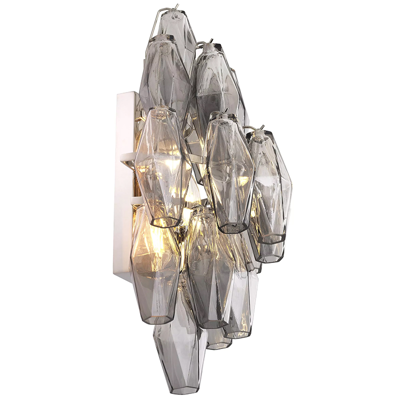 Бра Eichholtz Wall Lamp Benini Smoke Никель Стекло Смок Бра Eichholtz Wall Lamp Benini Smoke Никель Стекло Смок в Челябинске | Loft Concept