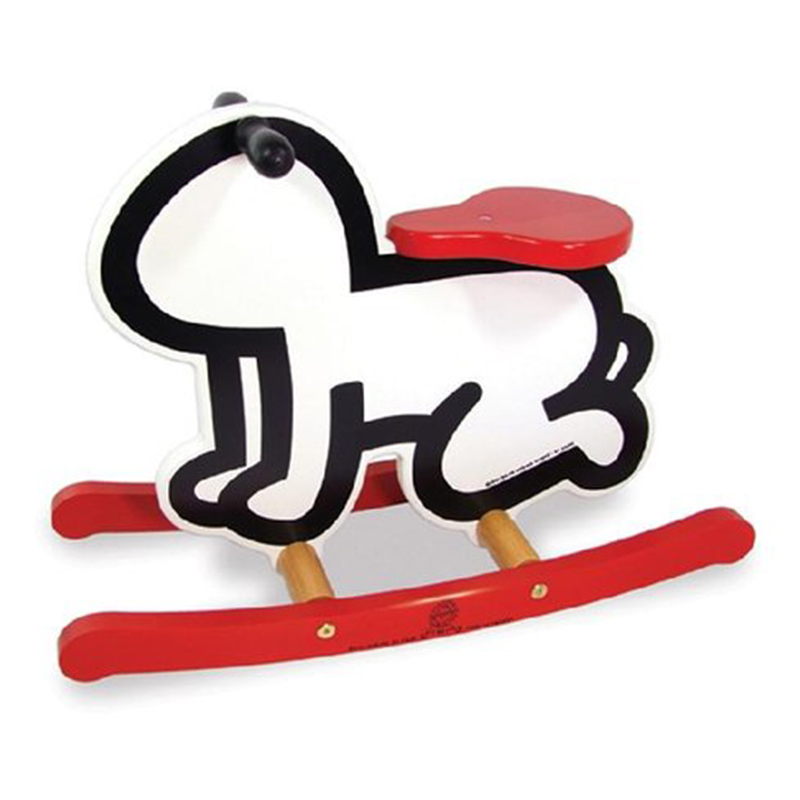 Детская деревянная качалка VILAC KEITH HARING ROCKER BABY TOY-WHITE Красный Черный Белый Детская деревянная качалка VILAC KEITH HARING ROCKER BABY TOY-WHITE Красный Черный Белый в Челябинске | Loft Concept