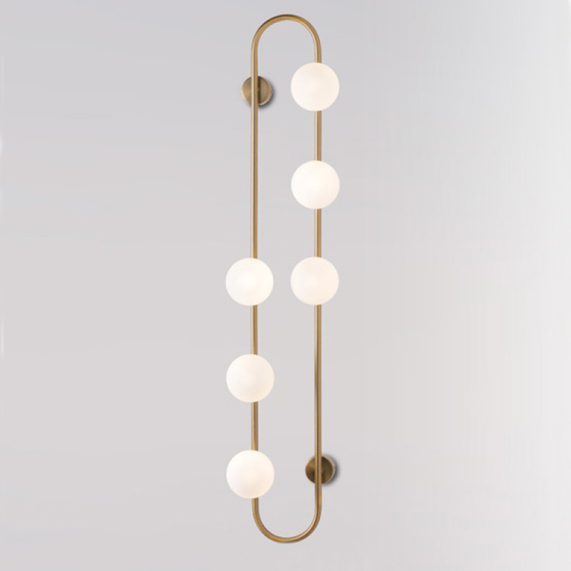 Бра HOOP WALL Lamp Gold 6 Золотой Белый в Челябинске | Loft Concept 