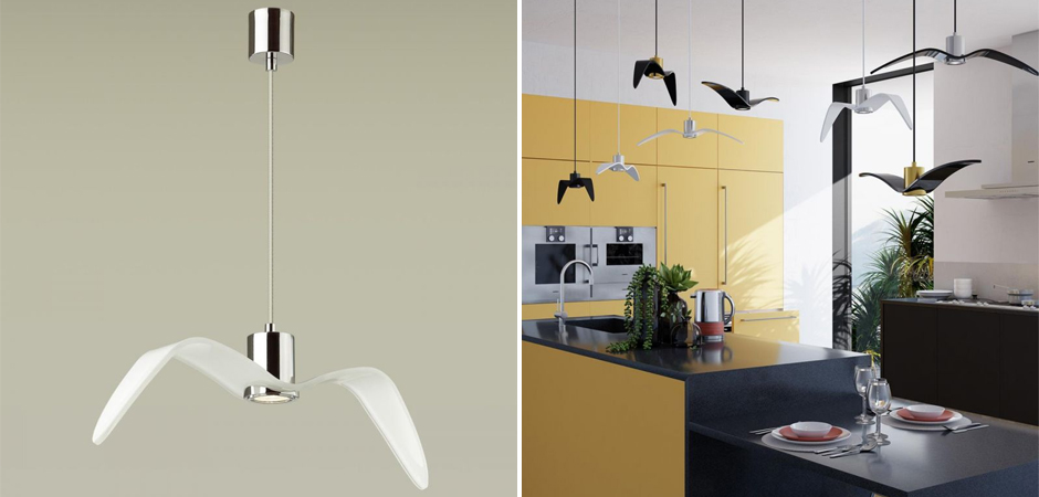 Подвесной светильник Seagull Chrome белый Подвесной светильник Seagull Chrome белый - Loft-Concept в Челябинске