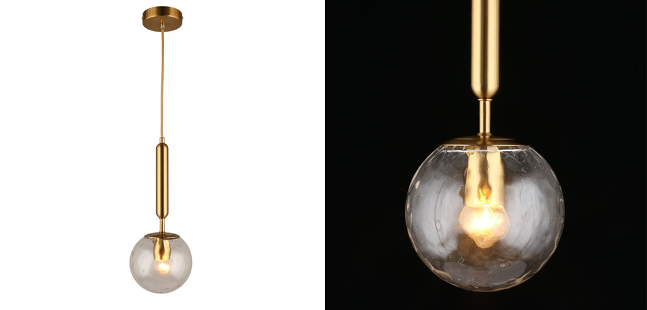 Подвесной светильник Bubble Glass с рельефным стеклом Подвесной светильник Bubble Glass с рельефным стеклом - Loft-Concept в Челябинске