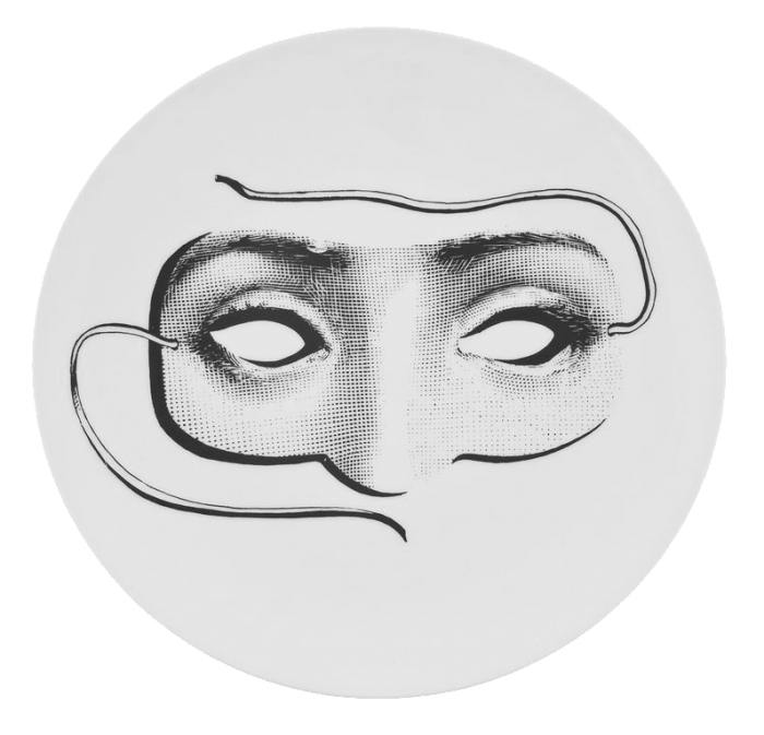 Декоративная тарелка Fornasetti 060 Черный Декоративная тарелка Fornasetti 060 Черный в Челябинске | Loft Concept
