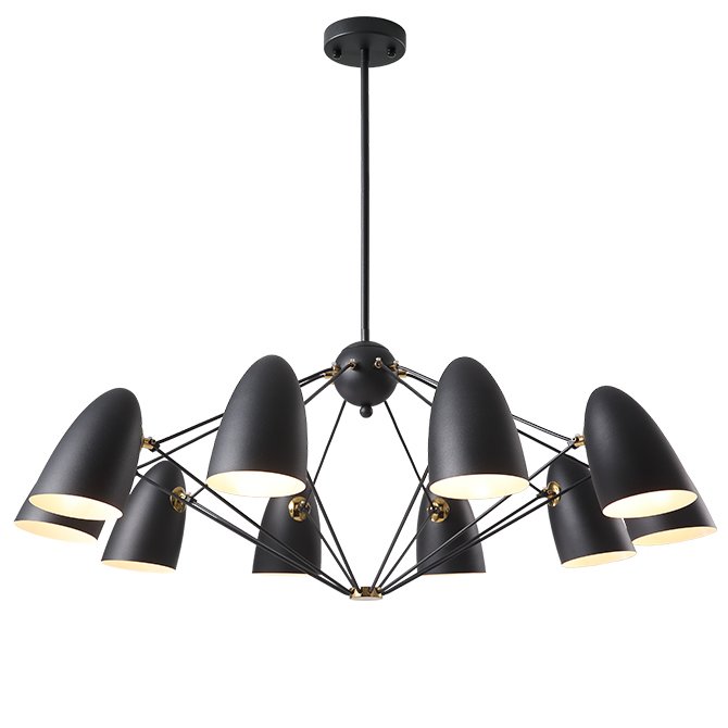 Люстра JLYLITE 10-Light Sputnik Chandelier Black Черный Люстра JLYLITE 10-Light Sputnik Chandelier Black Черный в Челябинске | Loft Concept