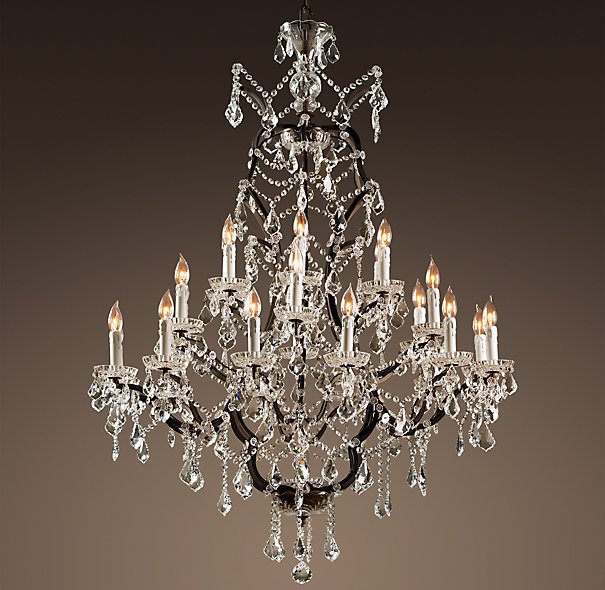 Люстра 19TH C. ROCOCO IRON & CLEAR CRYSTAL 25 Прозрачное Стекло Бурая ржавчина Люстра 19TH C. ROCOCO IRON & CLEAR CRYSTAL 25 Прозрачное Стекло Бурая ржавчина в Челябинске | Loft Concept