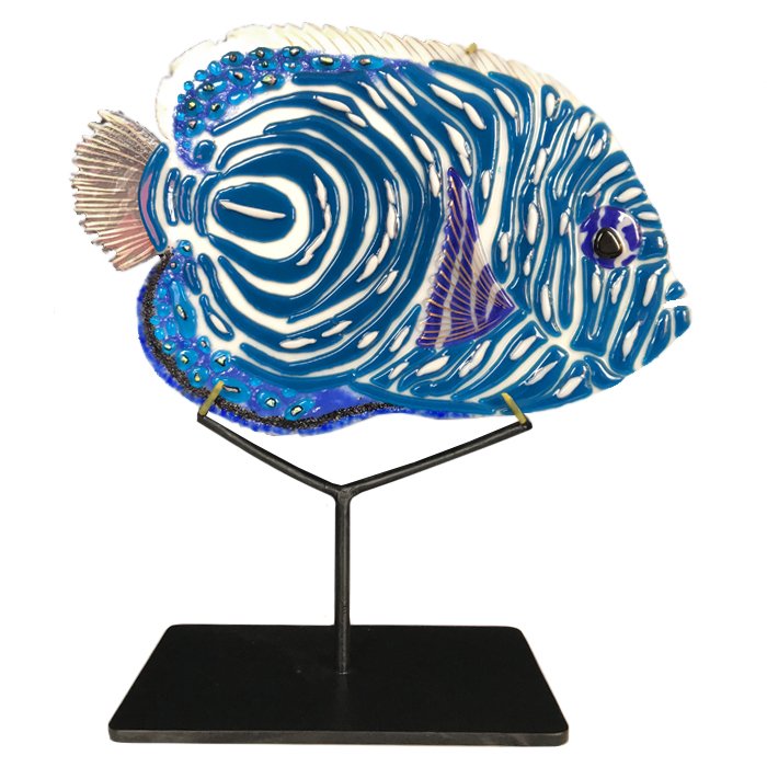 Статуэтка на подставке Blue Fish Синий Черный Статуэтка на подставке Blue Fish Синий Черный в Челябинске | Loft Concept