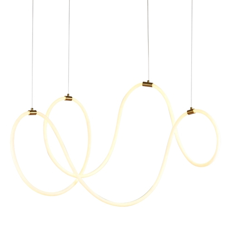 Подвесной светильник с плавными светодиодными линиями Luke Lampco Tracer Lamp Медь Белый Черный Подвесной светильник с плавными светодиодными линиями Luke Lampco Tracer Lamp Медь Белый Черный в Челябинске | Loft Concept