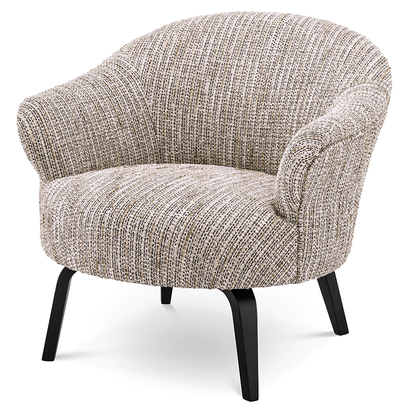 Кресло Eichholtz Chair Moretti Бежево-серый Черный Бежево-серый Черный в Челябинске | Loft Concept 