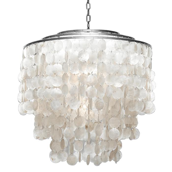 Люстра SHELL Chandelier 65 Серебро Белый Серебряный Люстра SHELL Chandelier 65 Серебро Белый Серебряный в Челябинске | Loft Concept